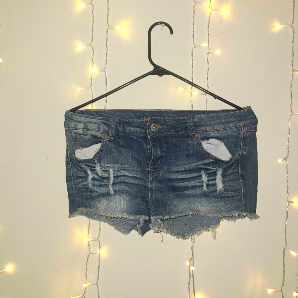 Blue Asphalt Y2K Shorts